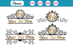 Monogram Frame SVG Bundle, Monogram SVG, Monogram SVG Files Product Image 1