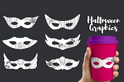 Halloween masks clipart graphics and illustrations Product Image 2