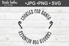 Santa&#039;s Cookie Plate Christmas SVG Cut File Product Image 4