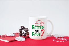 Better Not Pout - Christmas SVG Cut File - DXF EPS PNG JPG Product Image 4