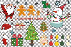 Colorful Christmas Elements clip art pack, printable png Product Image 2