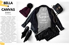 T-Shirt Mockup Mega Bundle Fall Winter Bella Canvas 3001 Product Image 3