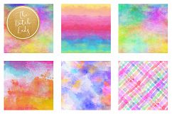 Watercolor Rainbow Scrapbook Papers Product Image 3