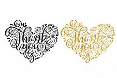 Calligraphy vintage phrase Thank You Product Image 2