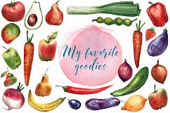 The Willie&#039;s Dinner - Watercolor Clip Art Set Product Image 3