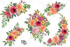 Watercolor Floral Autumn Clip Art Product Image 3