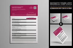 Accommodation Survey Template A4 Format Product Image 1