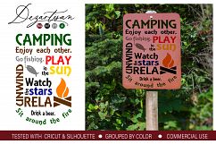 Camping Relax Fire Fishing Subway Art SVG DXF cut file Product Image 1