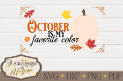 October svg, fall svg, wood sign svg, dxf Product Image 1