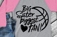 Basketball SVG - Biggest Fan SVG Big Little Sister Brother Product Image 3