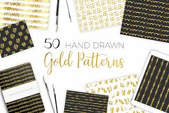 50 Hand Drawn Gold Patterns Product Image 1