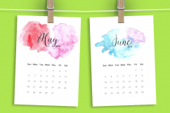 2018 Hand Paint Watercolor Calendar  Product Image 4