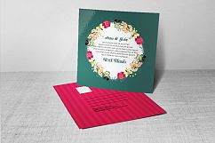 Floral Wedding Invitation Postcard Product Image 2