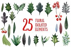 Merry Christmas - Watercolor Clip Art Set Product Image 5