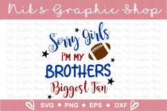 Football Svg, Biggest Fan Svg, Football Sister Svg Product Image 2
