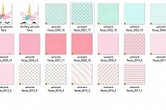 Unicorn Faces Digital Paper Product Image 2