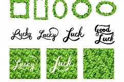 Good Luck - clover top view objects Product Image 6