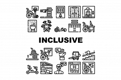 Inclusive Life Tool Collection Icons Set Vector Product Image 1