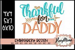 Thankful For Daddy - Thanksgiving Embroi Product Image 1