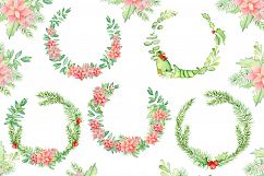 Christmas watercolor wreaths Product Image 3