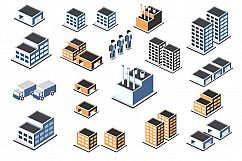 Set  Isometric vector city Product Image 3