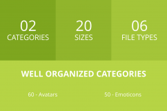 110 Avatars &amp; Emoticons Glyph Inverted Icons Product Image 3