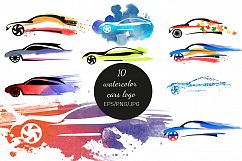 Watercolor cars logo Product Image 2