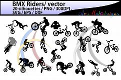 bmx rider silhouette / BMX Rider svg / bmx riders / bmx cycle / bmx rider cliparts / bmx rider vector / bike ride / SVG / EPS / Png / DXf Product Image 1