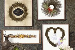 Large Wreaths &amp; Garland From My Garden/ Clipart- Elements Product Image 2