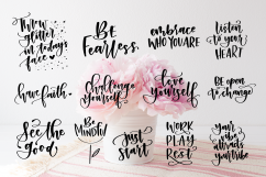 SVG Bundle - 28 Positive Vibes Hand Lettered Quote Bundle Product Image 3