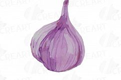 Watercolor Vegetables clip art pack, green and colorful vegetables. Healthy Food, eps png, jpg, svg, vector files included, instant download Product Image 4