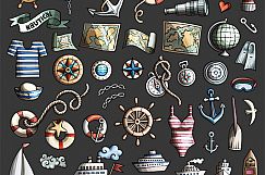 Nautical Cartoon Doodle Big Pack Product Image 7