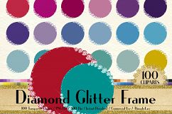 100 Luxury Diamond and Glitter Circle Frame Clip Arts Product Image 1