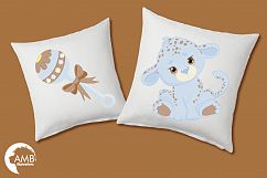 Jungle Babies in blue clipart, graphics and illustration AMB-1211 Product Image 3