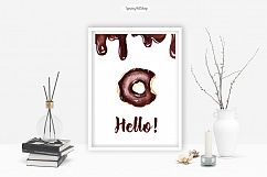 Chocolate &amp; Biscuits watercolor food clipart Product Image 5