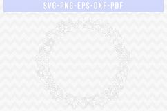 Christmas Wreath SVG Cut File, Winter Papercut, PNG, PDF DXF Product Image 3