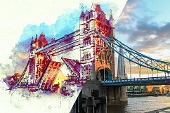Watercolor Urban Sketcher Photoshop Action Product Image 9