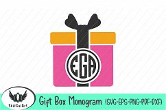 Gift Box monogram, cut files, monogrammed box Product Image 1