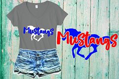 Mustangs Sport Heart SVG NFL nba mlb ncaaf Cheer high 413Sv Product Image 1