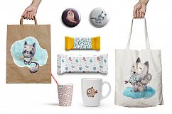 Kitten Dreams - Watercolor Clip Art Set Product Image 14