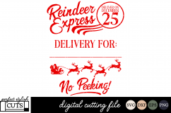 Santa Sack SVG, Christmas SVG - Reindeer Express SVG File Product Image 1