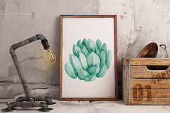 Succulents. Watercolor clip art Product Image 5