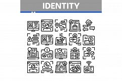 Digital Identity User Collection Icons Set Vector Product Image 1