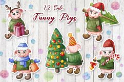 Pig New Year - Watercolor set Product Image 3