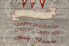 20 Burlap Holiday Tags- Elements/ Wordart/ Clipart Product Image 4