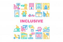 Inclusive Life Tool Collection Icons Set Vector Product Image 1