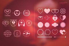 Valentine&#039;s Day Love Vector Badges Logos Product Image 5