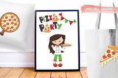 Pizza Party graphics and illustrations Product Image 5
