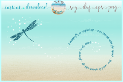 Dragonfly to Remind Me Mandala Zentangle SVG Dxf Eps Png Product Image 1