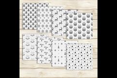 24 Luxury White and Gray Holiday Christmas Digital Papers Product Image 3